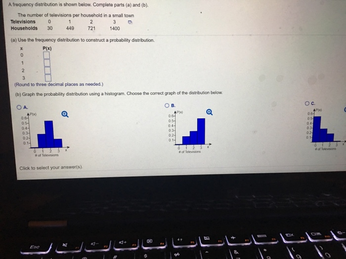 Solved A frequency distribution is shown below. Complete | Chegg.com