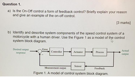 Solved Question 1. a) Is the On-Off control a form of | Chegg.com