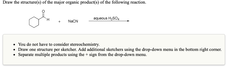 Solved Draw the structure(s) of the major organic product(s) | Chegg.com