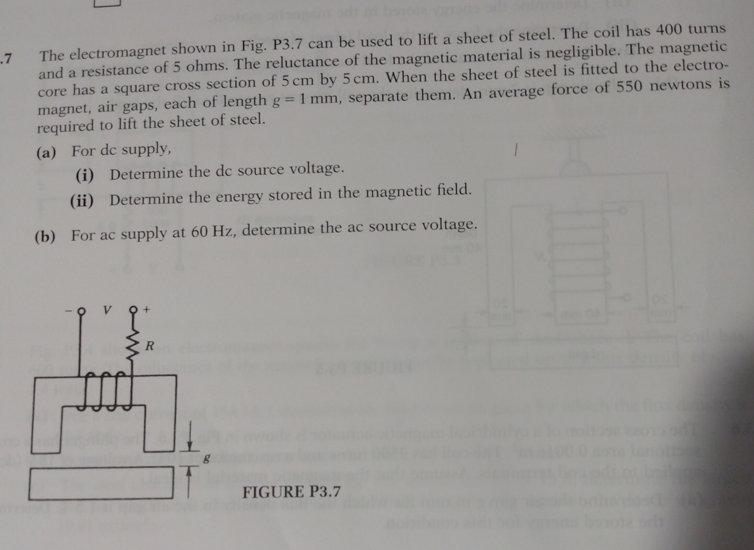 Solved The Electromagnet Shown In Fig. P3.7 Can Be Used To | Chegg.com