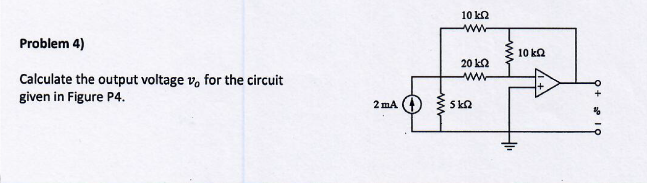 Solved Calculate the output voltage vo for the circuit given | Chegg.com