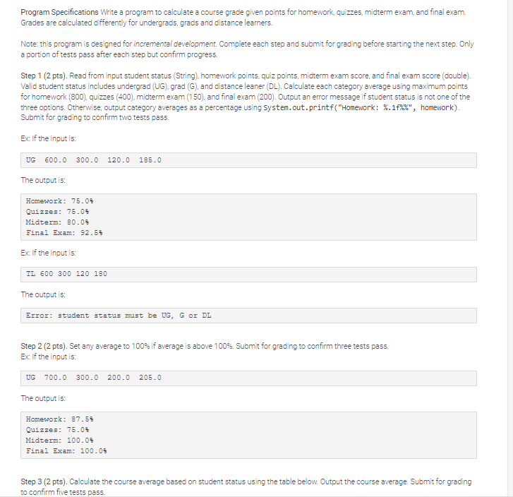 Solved Program Specifications Write a program to calculate a | Chegg.com