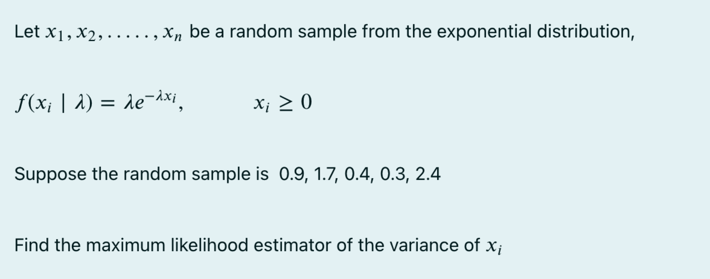 Solved Let X1, X2, ... Xn Be A Random Sample From The | Chegg.com