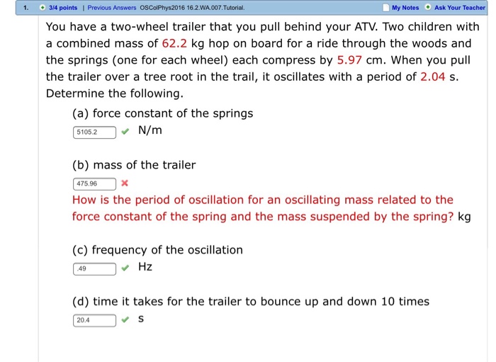 Solved You Have A Two-wheel Trailer That You Pull Behind | Chegg.com