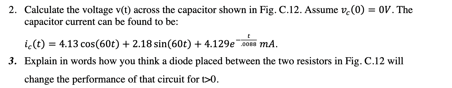 Solved Fig. C. 12 The second circuit to simulate.2. | Chegg.com