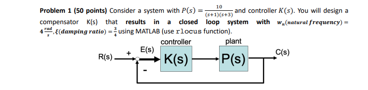 Solved rad 10 Problem 1 (50 points) Consider a system with | Chegg.com
