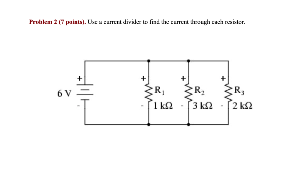 Solved Problem 2 (7 points). Use a current divider to find | Chegg.com