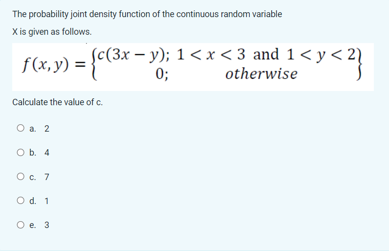 Solved The probability joint density function of the | Chegg.com