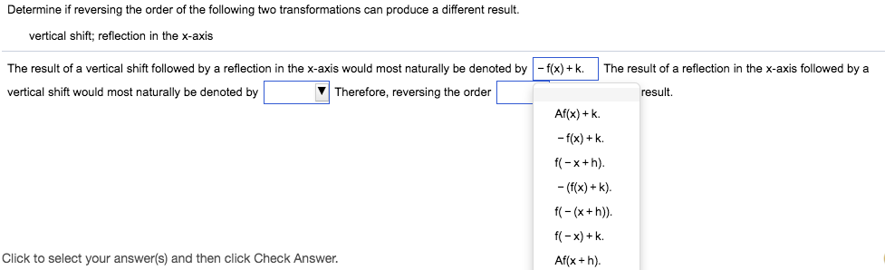 Solved Determine if reversing the order of the following two | Chegg.com