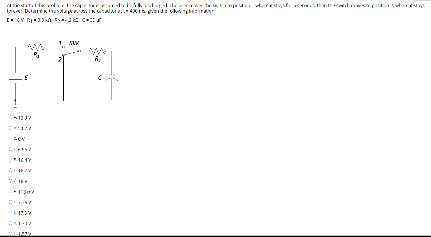 Solved At the start of this problem, the capacitor is | Chegg.com