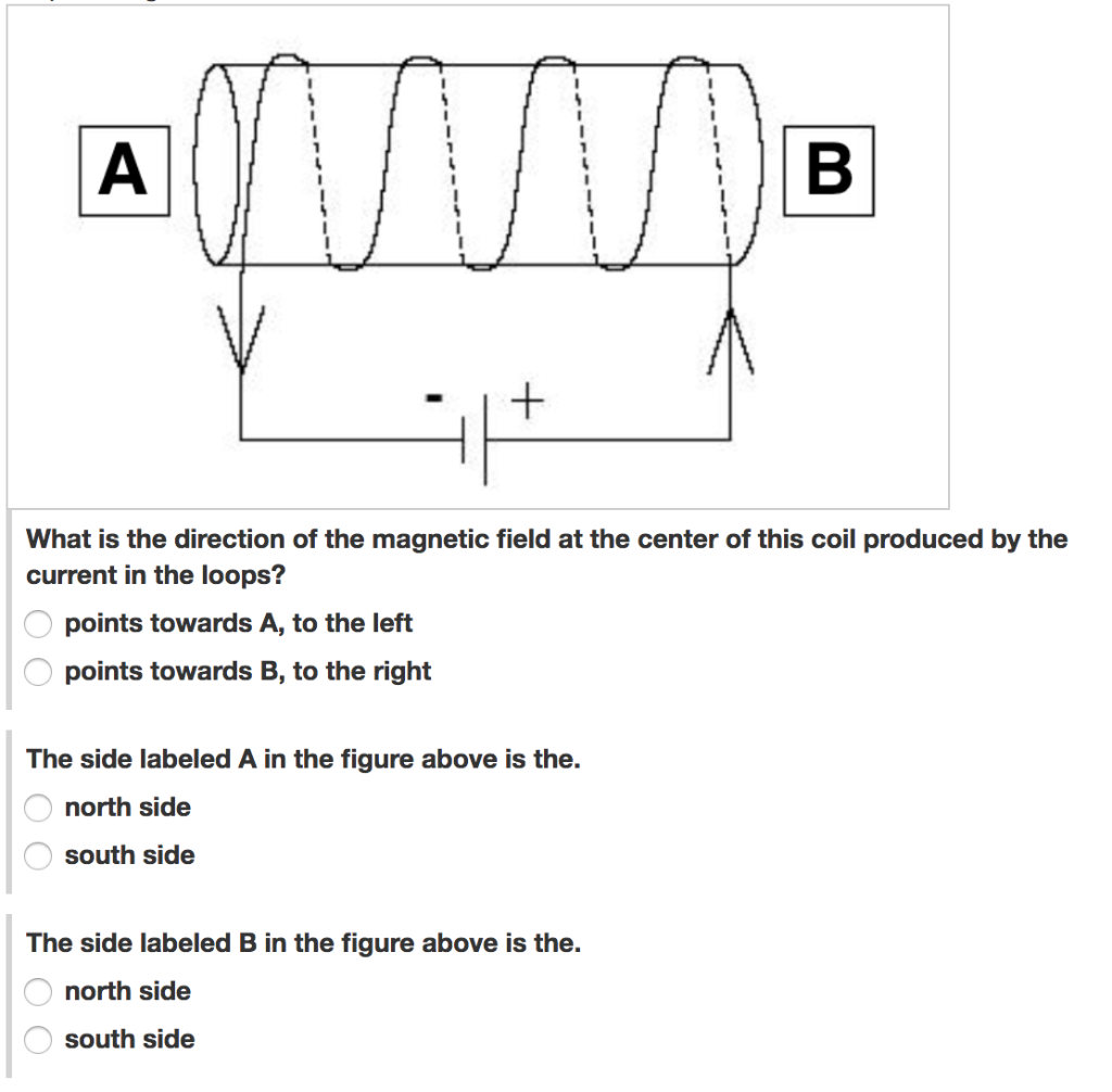 Solved A M B + What is the direction of the magnetic field | Chegg.com
