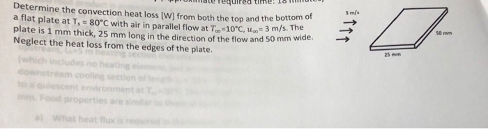 Solved Determine the convection heat loss (Wl from both the | Chegg.com