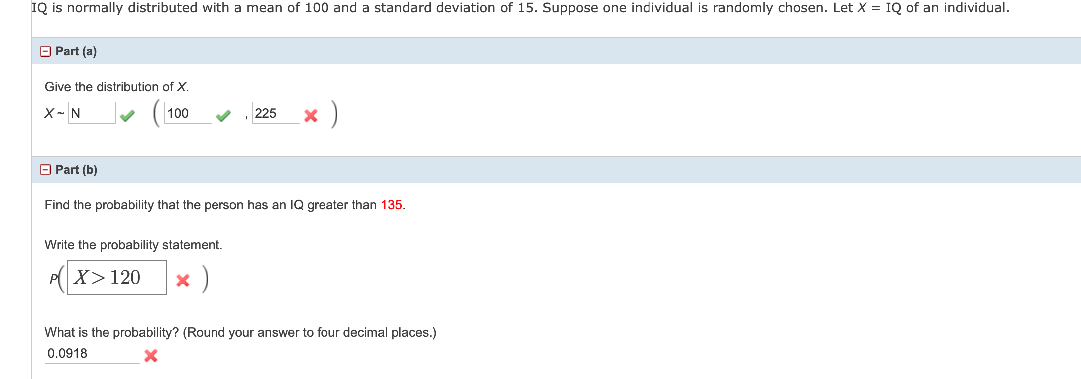 solved-iq-is-normally-distributed-with-a-mean-of-100-and-a-chegg