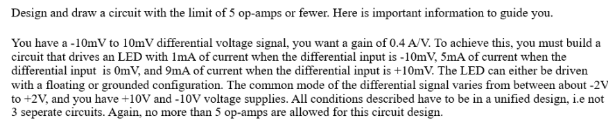 Solved PLEASE HELP, given the problem above, draw a circuit | Chegg.com