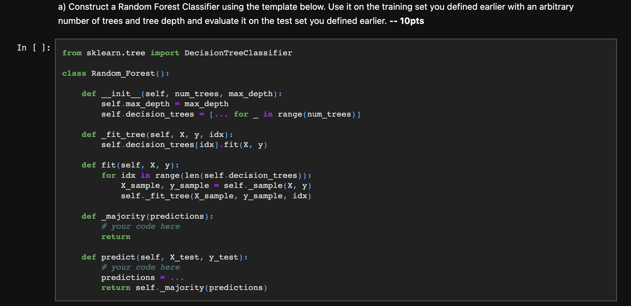 Solved Random Forest algorithm is an extension to the | Chegg.com