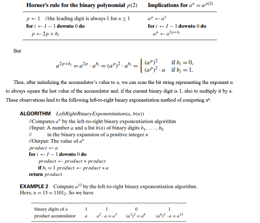 4. Algorithm's principles 4.1 Horner's Rule Horner's | Chegg.com