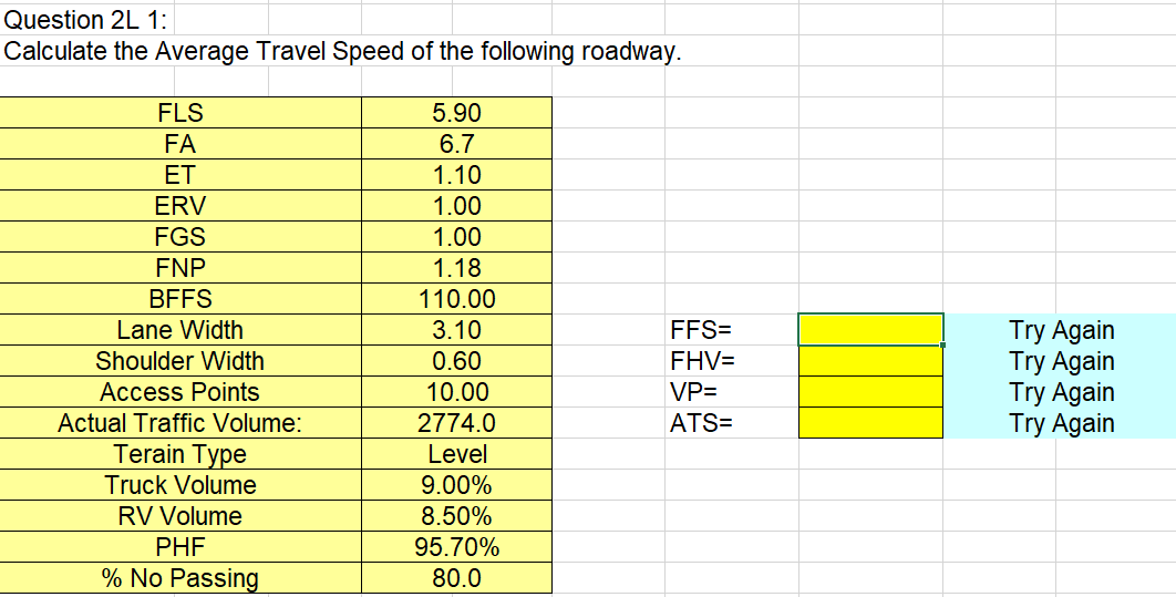 Question 2L 1: Calculate the Average Travel Speed of | Chegg.com