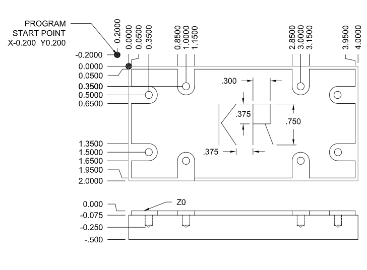 Solved 1. You will be machining the other side of the block | Chegg.com