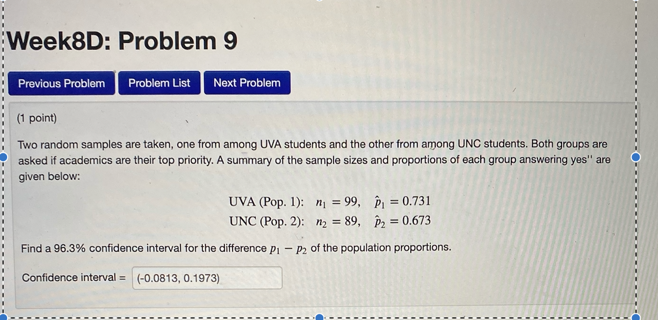 Solved Week8D: Problem 9 Previous Problem Problem List Next | Chegg.com