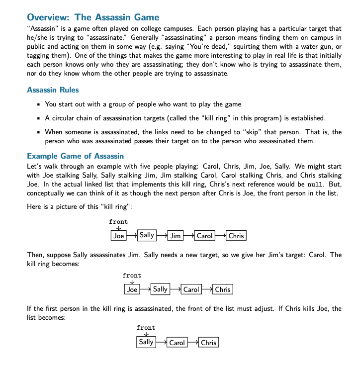 Overview The Assassin Game "Assassin" is a game
