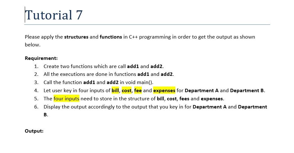 Solved there is no output given.its just a space for paste | Chegg.com