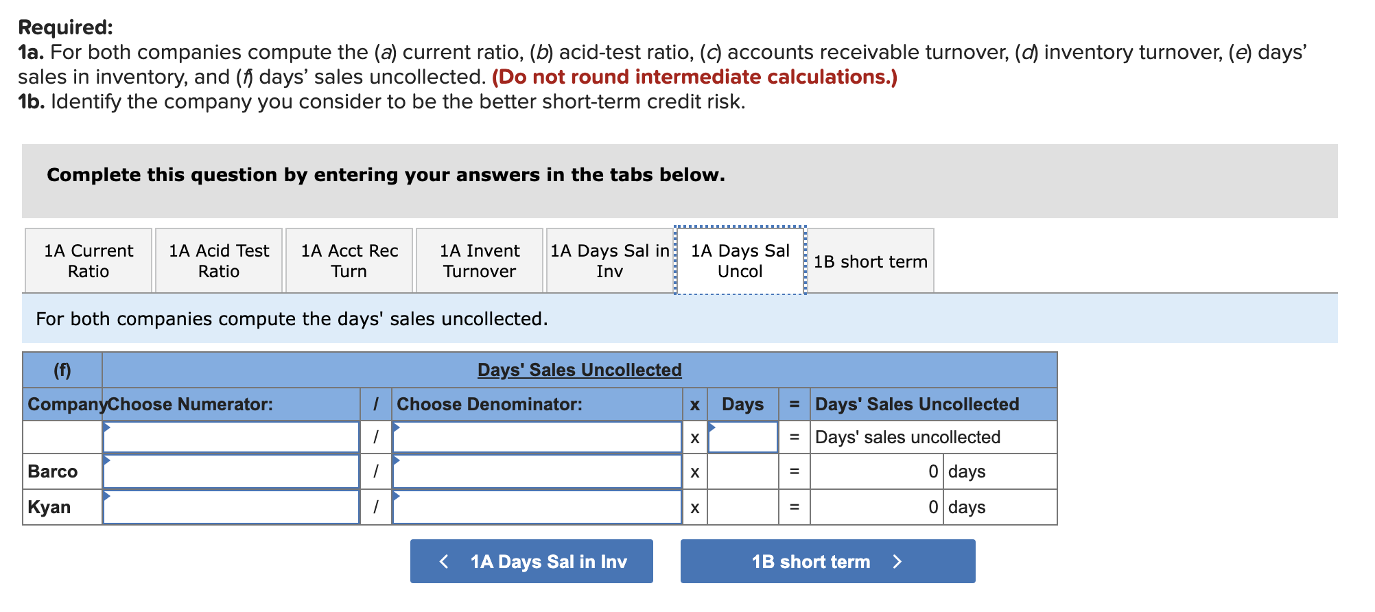 Solved Problem 13-5A Part 1 Required: 1a. For both companies | Chegg.com