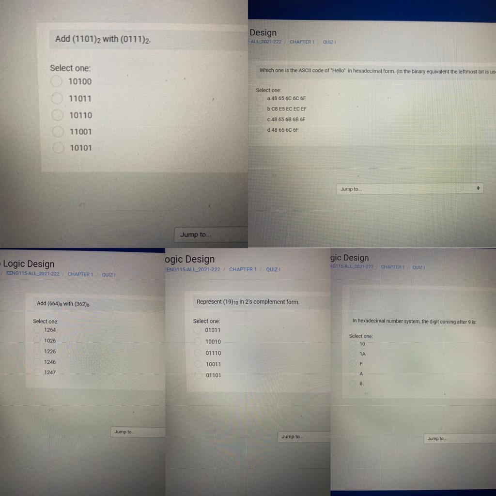 add 1101 2 with 0111 2