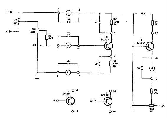 Solved Please use MULTISIM. Vcc = +12V. Must connect J2, J8, | Chegg.com