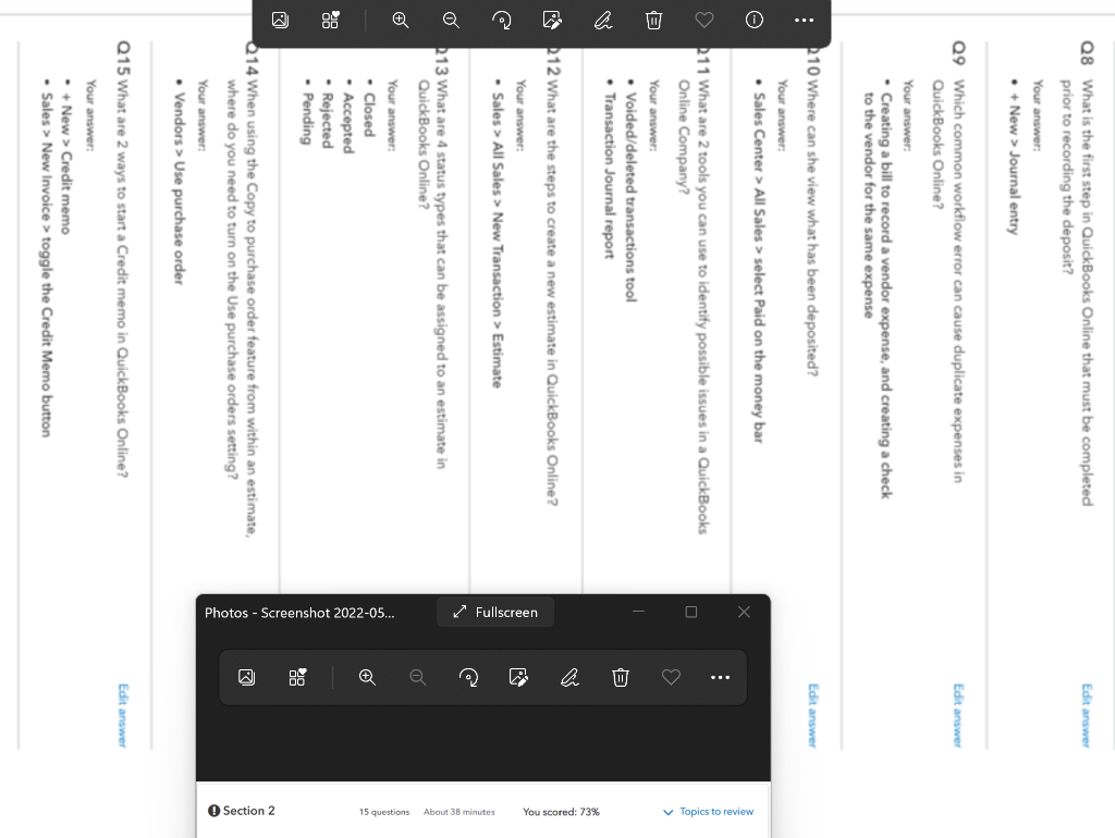 Solved Edit Answer Q8 What Is The First Step In QuickBooks | Chegg.com