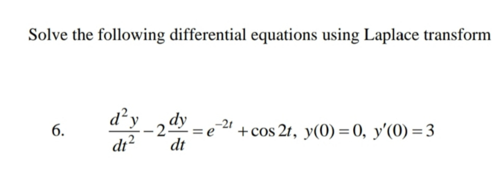 Solved Solve The Following Differential Equations Using