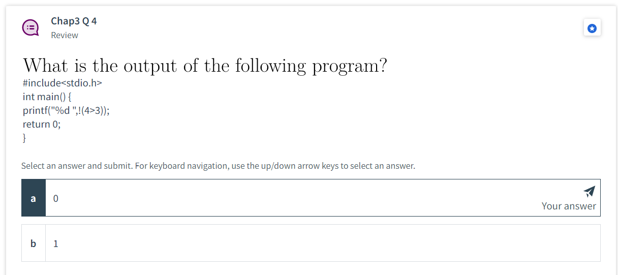 Solved What is the output of the following program? | Chegg.com
