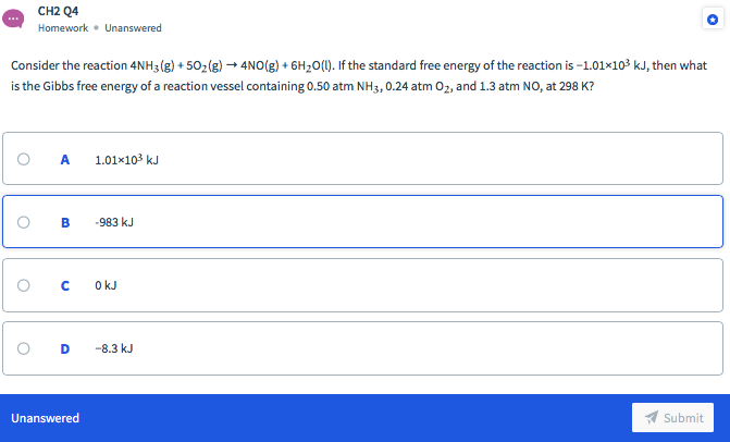 Solved CH2 Q4 Homework. Unanswered Consider The Reaction | Chegg.com