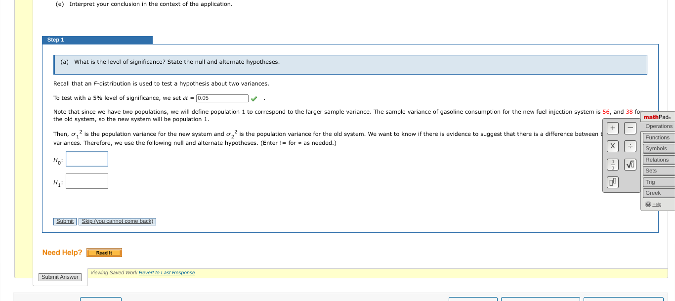 Solved Step 1 (a) What is the level of significance? State | Chegg.com ...