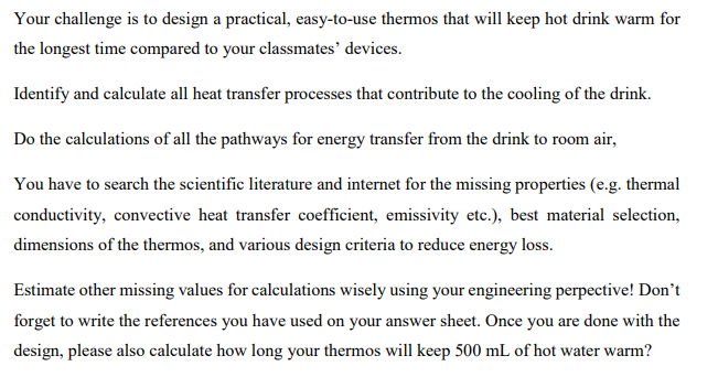 Reducing Energy Transfers from a Vacuum Flask Worksheet