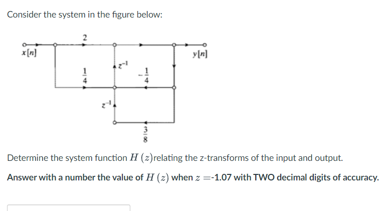 Solved Consider the system in the figure below: Determine | Chegg.com