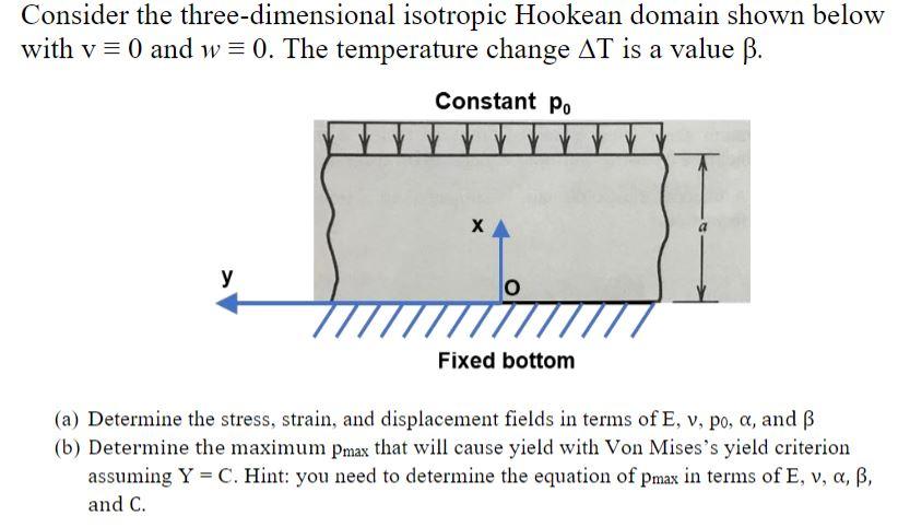 Consider The Three Dimensional Isotropic Hookean D Chegg Com