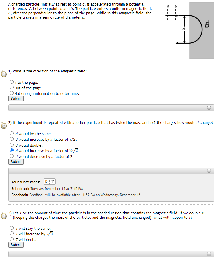 Solved A Charged Particle, Initially At Rest At Point A, Is | Chegg.com