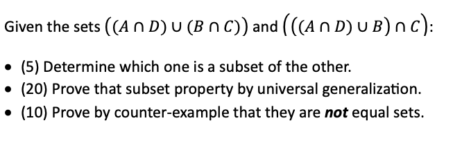 Solved This is discrete math. Please show each bullet point