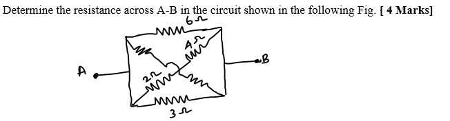 Solved Determine The Resistance Across A-B In The Circuit | Chegg.com