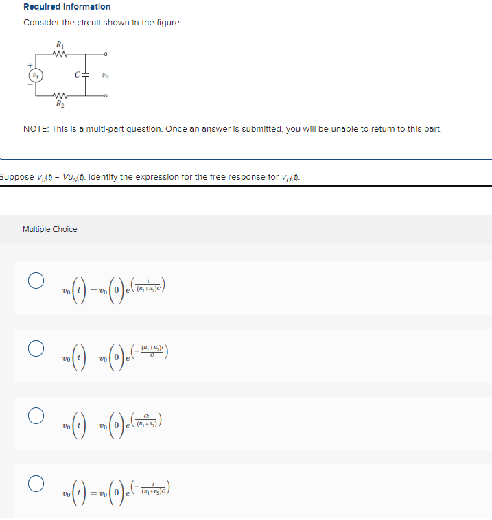 Solved Required Information Consider The Circult Shown In | Chegg.com