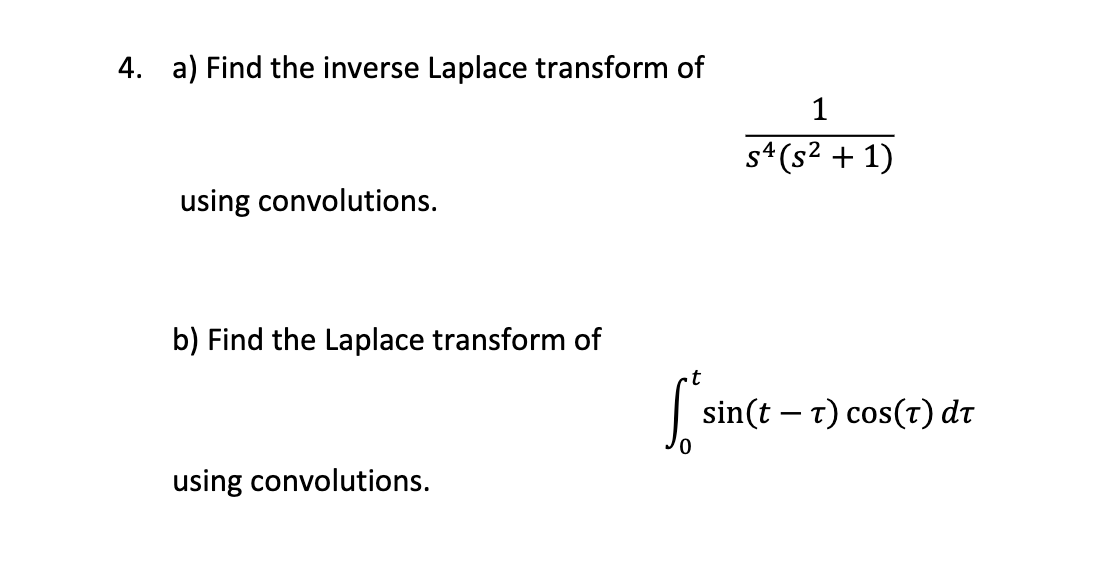 laplace transform of 1 s 2 4
