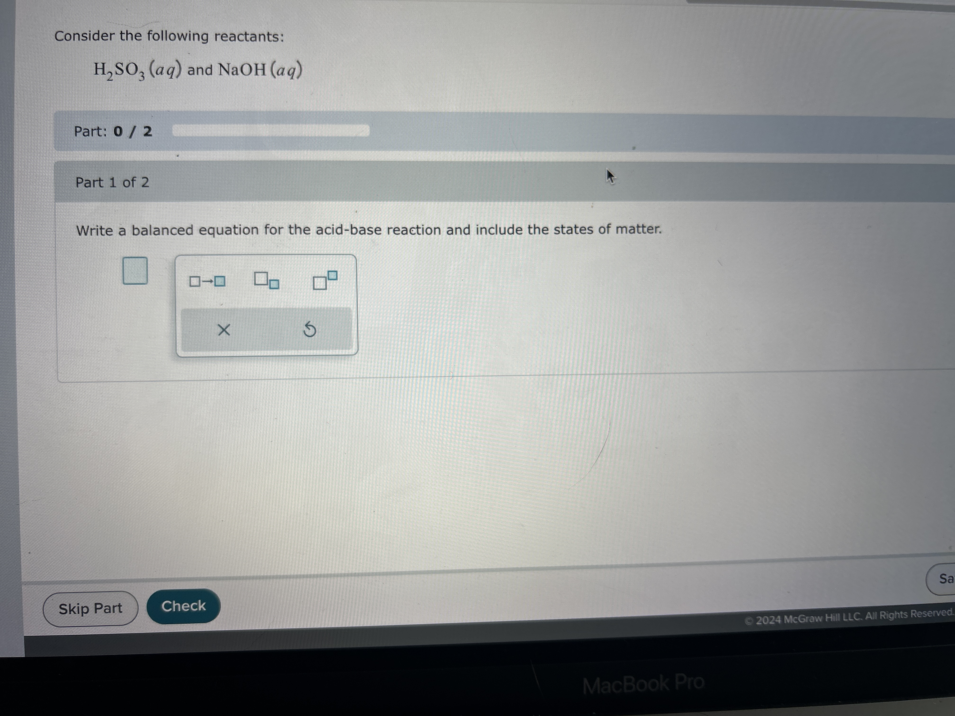 Solved write a balanced equation for the acid-base reaction | Chegg.com