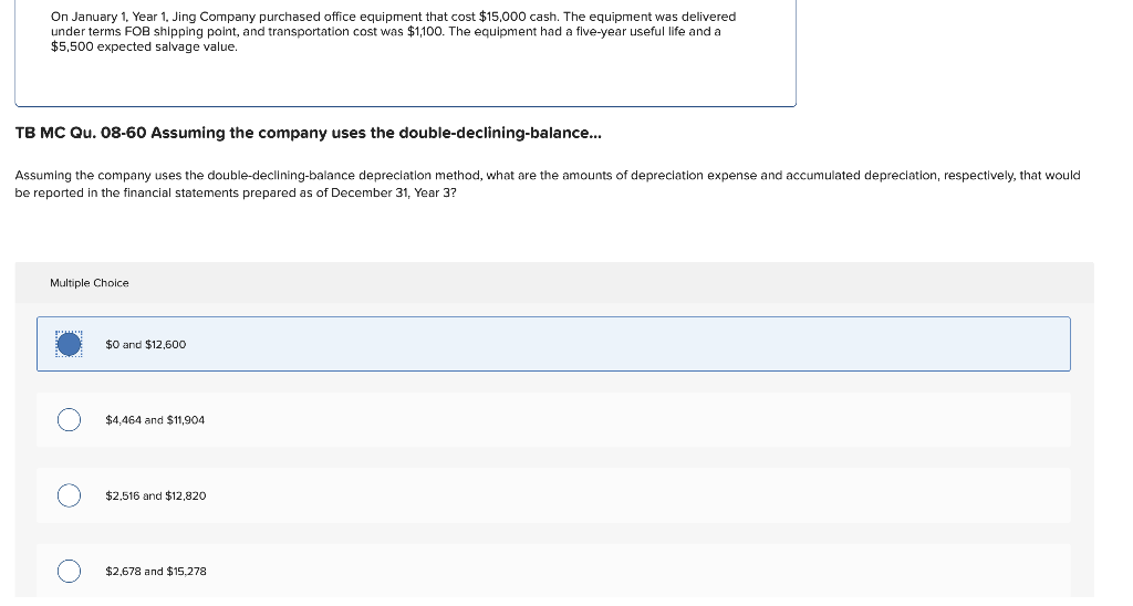 Solved On January 1, Year 1. Jing Company purchased office