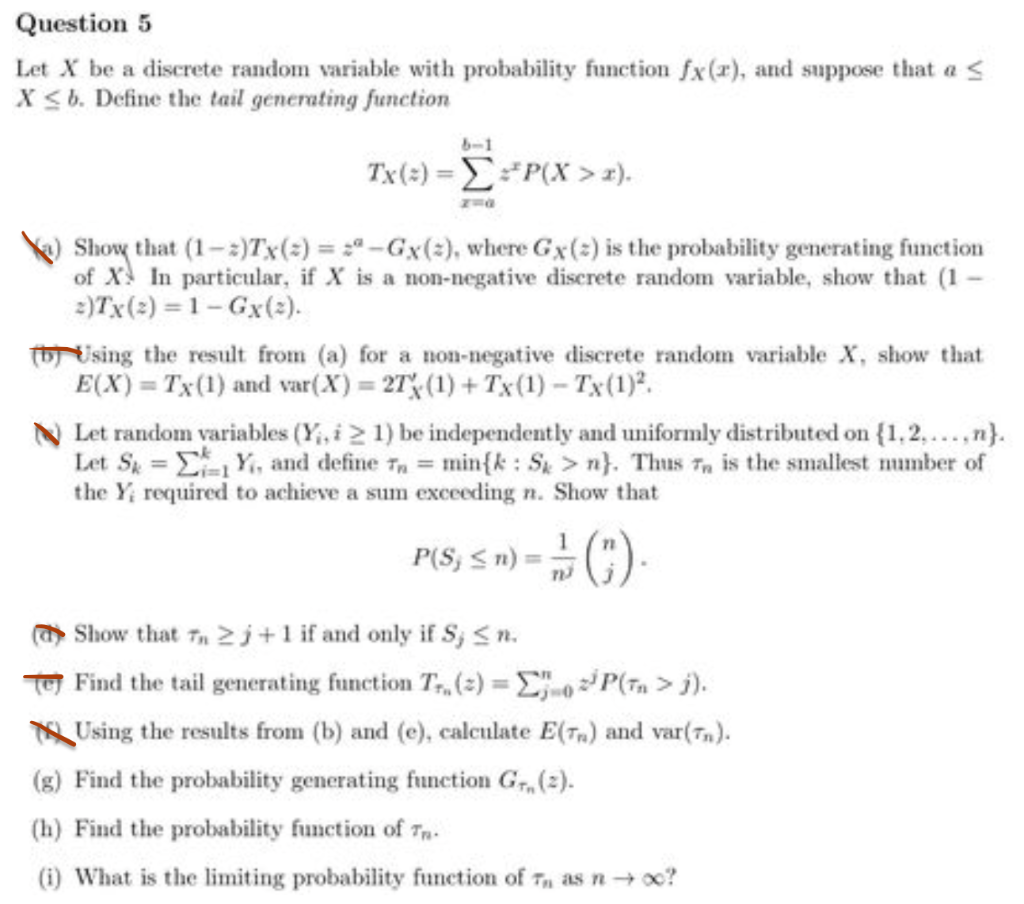 Solved Question 5 Let X be a discrete random variable with | Chegg.com