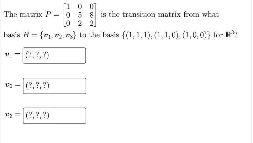 Solved = [1 007 The matrix P=0 5 8 is the transition matrix | Chegg.com