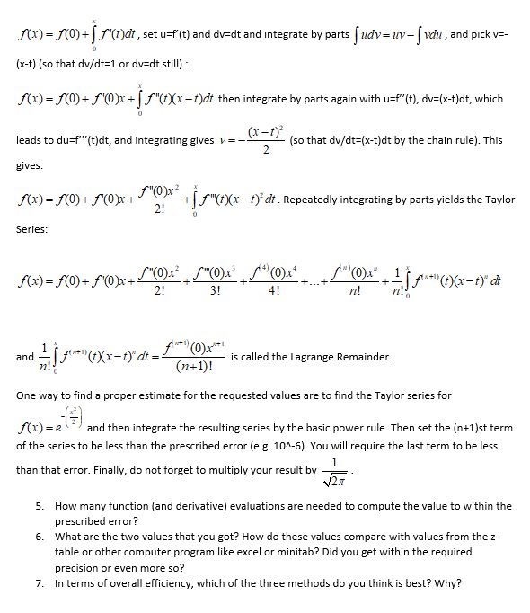Solved Taylor Series and Lagrange Remainder In this section | Chegg.com