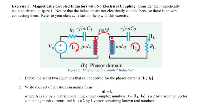 Solved Exercise 1 : Magnetically Coupled Inductors with No | Chegg.com