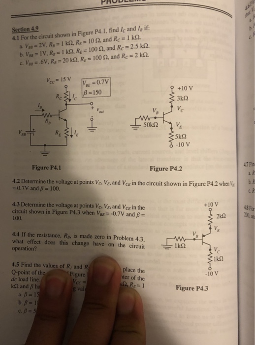 Solved PHO 4.9 4.1 For the circuit shown in Figure P4.1, | Chegg.com