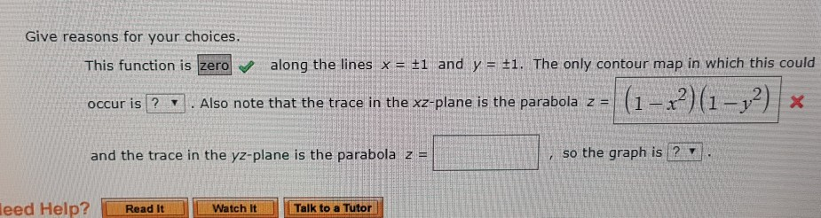 Solved Consider The Function Below Z 1 X2 1 Y2 Od O Chegg Com