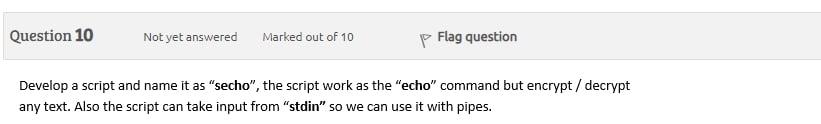Solved Question 8 Not yet answered Marked out of 10 p Flag | Chegg.com